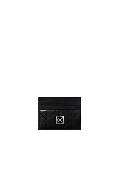 Calvin Klein QUILTED CARDCASE, UB1 Siyah Kadın Kartlık
