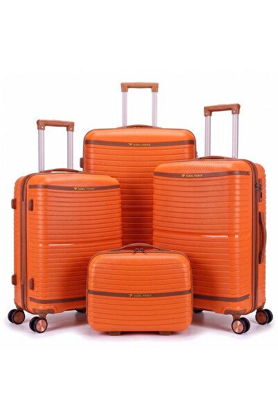 Dubai Power 4 Pcs PP Luggage Set 14/20/24/28 Inch with Cosmetic Case, TSA Loc...