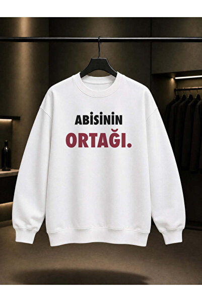 fame-stoned Abisinin Partner Written Printed Unisex 100% Cotton Sweatshirt