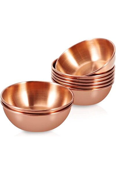 ASKIND 4 Pcs Stainless Steel Sauce Dishes, 3.2inch Mini Individual Saucers Bo...