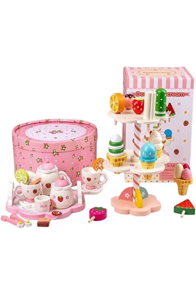 GENERAL Tea Sets for Toddlers 3-5, Wooden Tea Set Tea Party Set, Pretend Play...