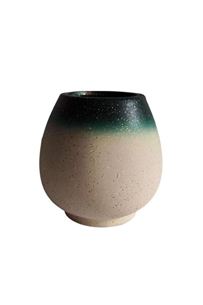 OEM Decorative vase, WC26-3-2170, ceramic, green + pink, H 12 cm