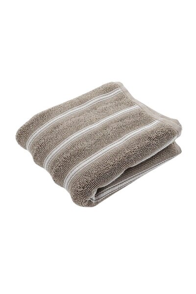 OEM Prosop baie Caressa RH-0199, bumbac, alb + maro, 30 x 50 cm, 600 g/mp