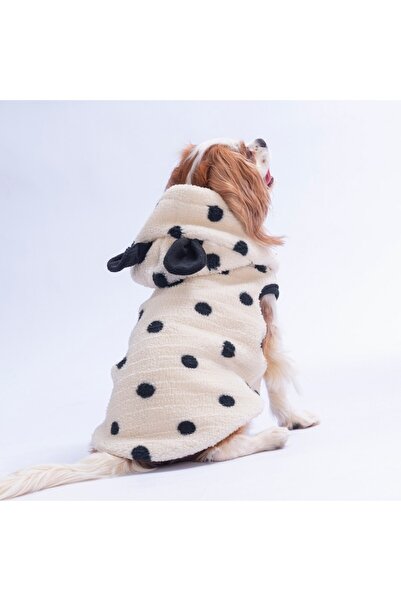 Pawstar Beyaz Tahoe Plush Yelek Peluş Kulaklı Kedi Köpek Yeleği Kedi Köpek El...