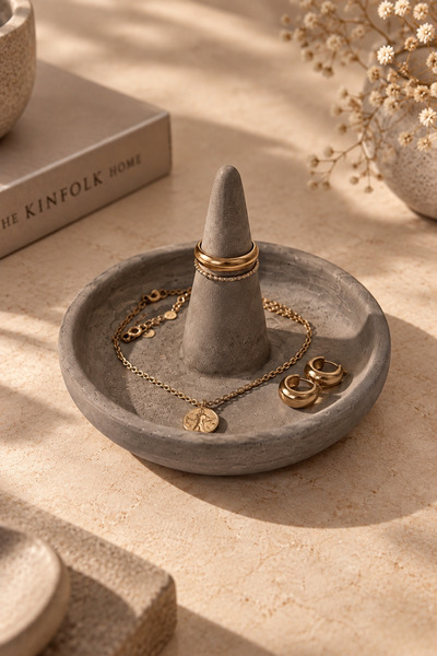 AN CANDLE ATELIER AN Mekân HALKA - Taş Dokulu Dekoratif Takılık