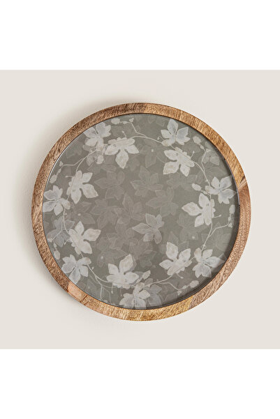Chakra Foglia Ahşap Sunum Tabağı 30x30x2.5cm Natural