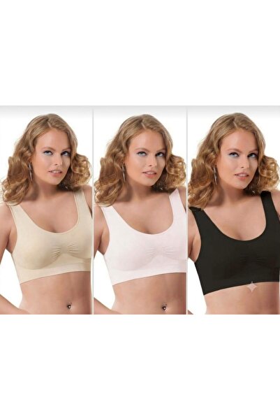 NBB 2411 Women's Seamless Padded Shaping Multi-Color Bustier 3 Pieces