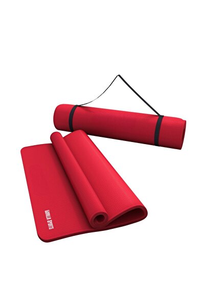 Gorilla Sports Saltea de yoga cu curea de transport 190 x 60/100 x 1,5 cm Roș...