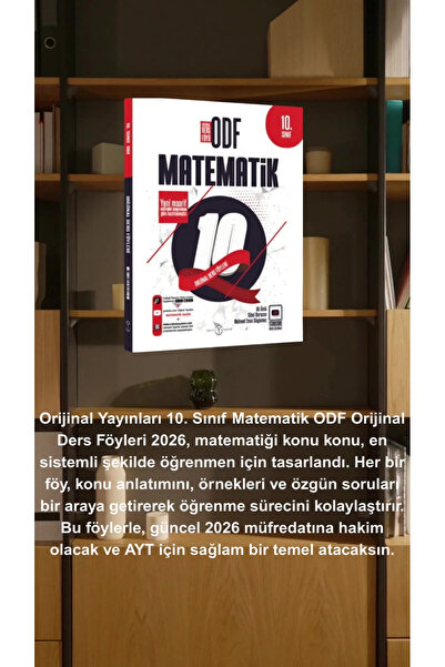 Orijinal Yayınları 10. Sınıf Matematik ODF Orjinal Ders Föyleri / Yeni Nesili...