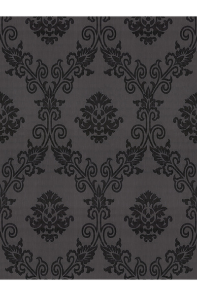 Genel Markalar ANTRASİT SİYAH DAMASK DESENLİ DUVAR KAĞIDI