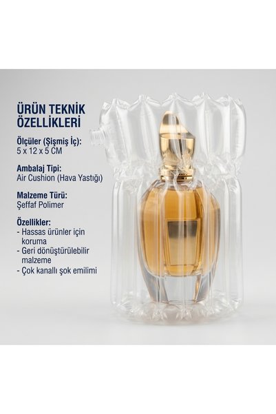 Genel Markalar Air Cushion Hava Yastığı Ambalaj 5X12X5 cm + Şişirme Pompası Seti – Parfüm ve Cam Şişe Koruyucu