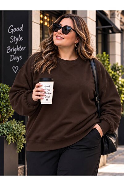 HELLO ROMA 3 Yarn Combed Cotton Plus Size Unisex Sweatshirt Vp1