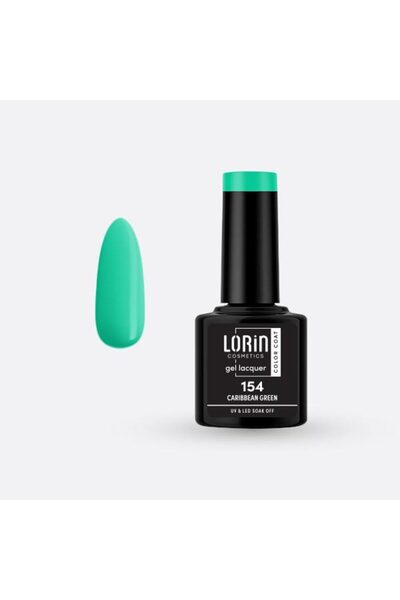 Lorin Cosmetics Lorin Ημιμόνιμο Βερνίκι Νυχιών Τζελ 8ml. # 154 (Πράσινο Καραϊ...