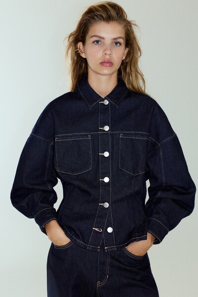 Pull & Bear Belden oturan denim gömlek