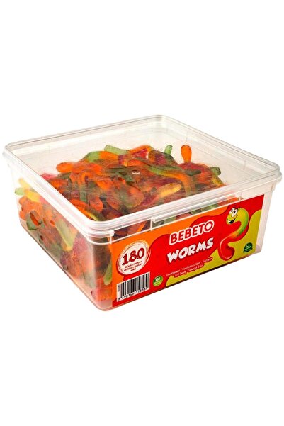 BEBETO Jeleuri Viermi 180 Bucăți 1080g Recipient