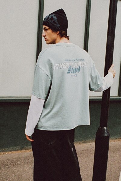 Pull & Bear STWD kutu kesim Tişört