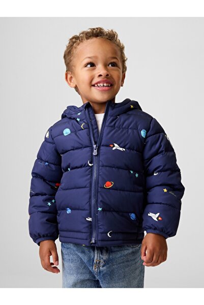 GAP Erkek Bebek Koyu Mavi Puffer Şişme Mont