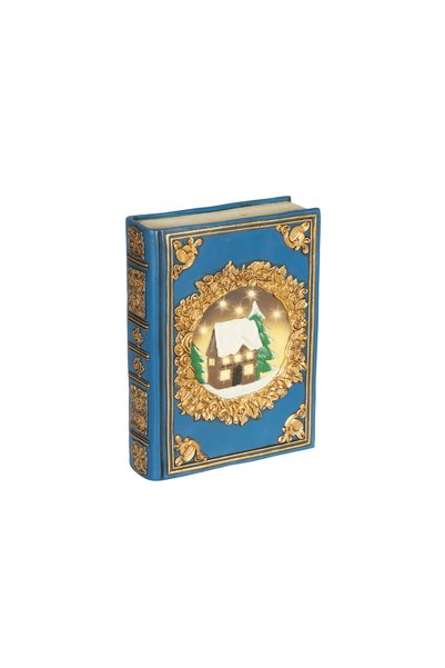 BraziPremium By OLLMA Decorațiune de Crăciun, carte decorativă cu casă și lum...
