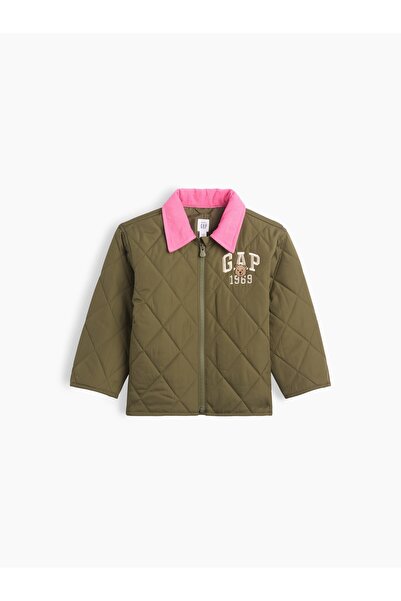 GAP Kız Bebek Haki Quilted Barn Ceket