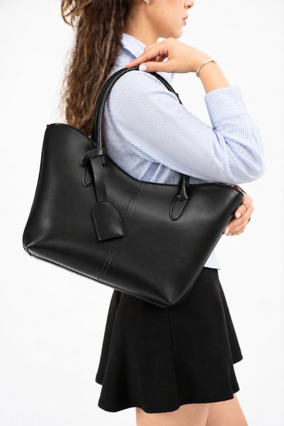 Yeeys GÜNLÜK KULLANIMA UYGUN CHARM DETAYLI BÜYÜK BOY KADIN TOTE ÇANTA