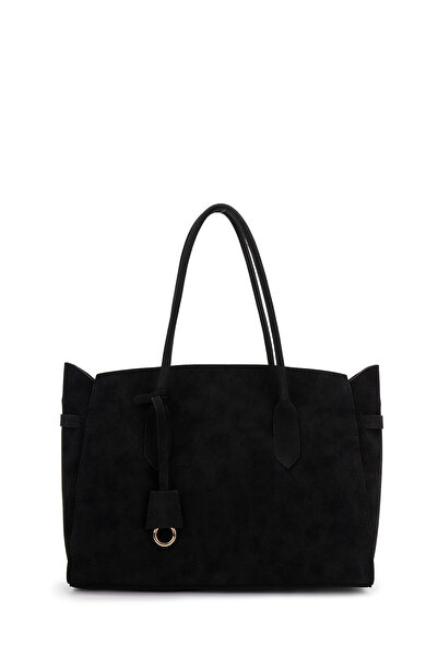 minebag Γυναικεία τσάντα ώμου Shopper Suede Pamela με λεπτομέρεια κρεμαστού σ...