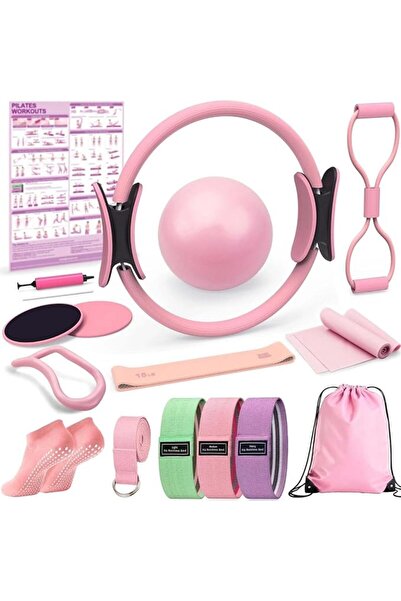 GENERAL DL&3UP Pilates Ring Set, 14.56Inch Magic Circle with Mini Exercise Ba...