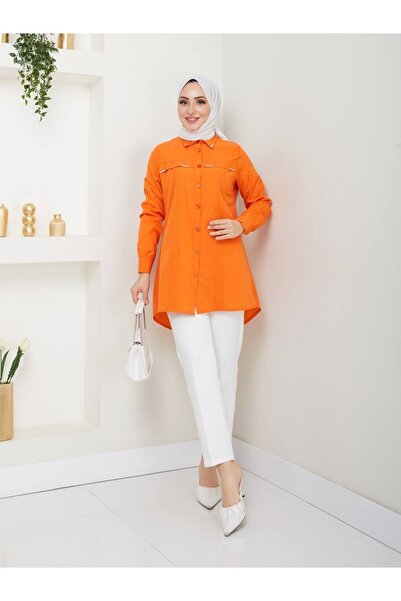 moda periy Tunik Şık Taş Detaylı