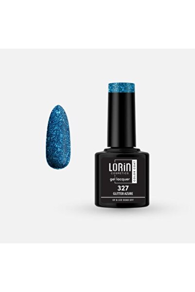Lorin Cosmetics Lorin Ημιμόνιμο Βερνίκι Νυχιών Τζελ 8ml # 327 (Γκλίτερ Αζούρ)