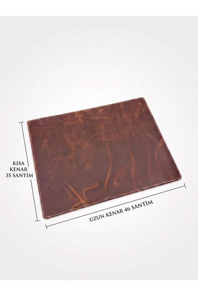 SANAT LEATHER %100 Hakiki Crazy Deri Bilgisayar Sümeni ve Mouse Pad Seti – Premium Tasarım