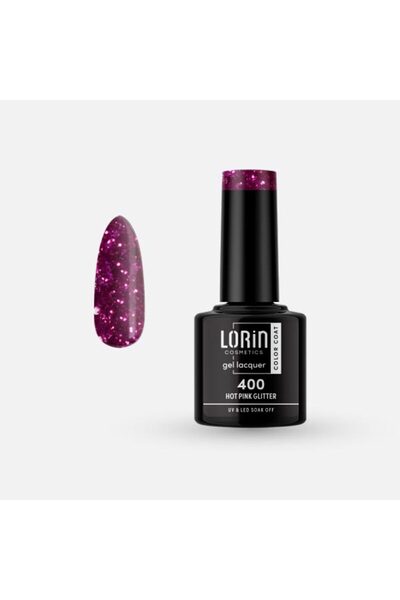 Lorin Cosmetics Lorin Ημιμόνιμο Βερνίκι Νυχιών Τζελ 8ml # 400 (Έντονο ροζ γκλ...