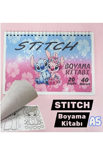 Buki'nin Atölyesi Stitch Boyama Kitabı – 20 Sayfa 40 Görsel – Spiralli Çocuk ...