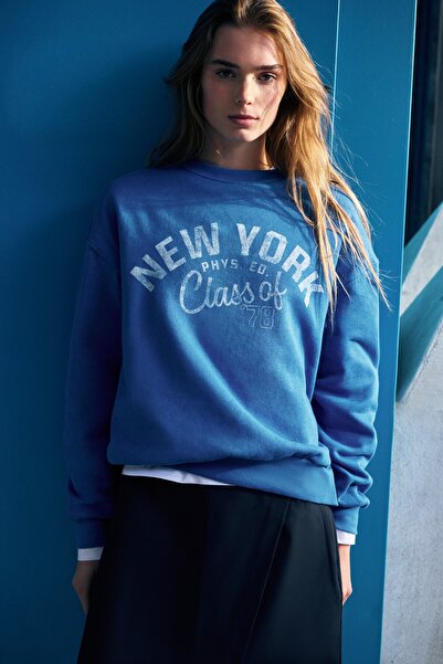Pull & Bear Mavi New York sweatshirt