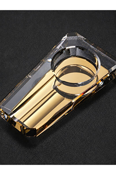Elta Collection Crystal Ashtray Decorative Glass Ashtray Stylish Design Deskt...