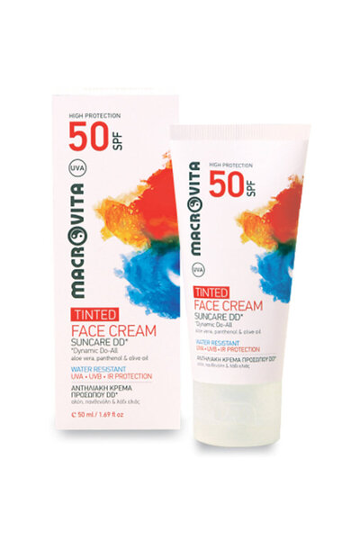 Macrovita Αντηλιακή κρέμα προσώπου DD* SPF 50 Χρωματιστή