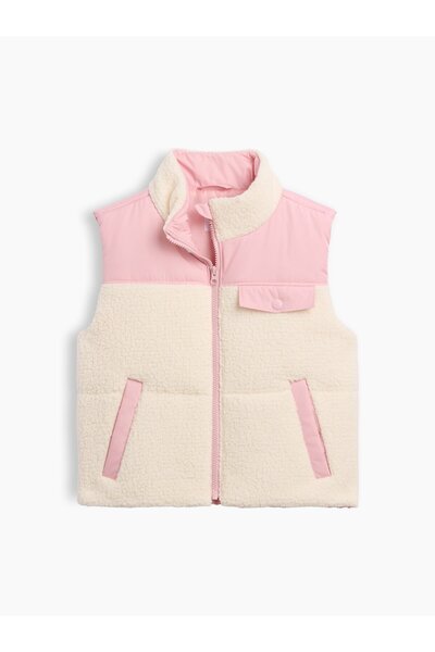 GAP Kız Çocuk Pembe Sherpa Yelek