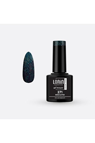 Lorin Cosmetics Lorin Ημιμόνιμο Βερνίκι Νυχιών Τζελ 8ml # 271 (Γκλίτερ Βρύου)