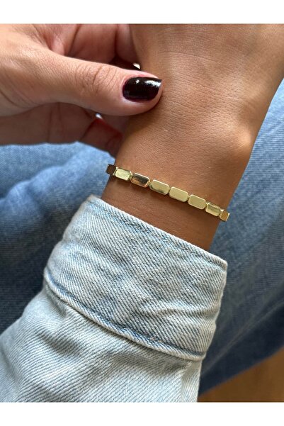 Tuysa Jewelry Dikdörtgen Plaka Bileklik