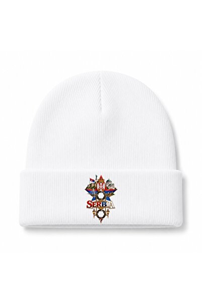 Rabona Fashion Serbia Royal Belgrade Landmarks & National Emblem Graphic Beanie