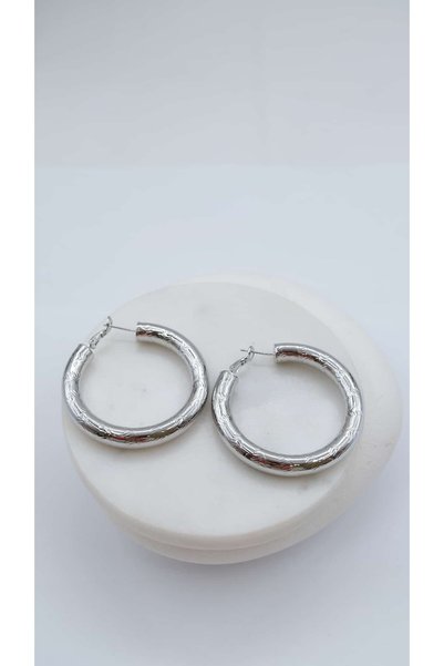 Jerie Curved Large Hoop Earrings