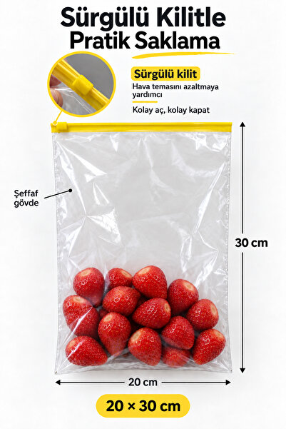 Meleni Home 10-Piece Refrigerator Organizer Set - Deep Freezer Freezer Organizer Zipper Bags 20X20Cm - 20X30Cm