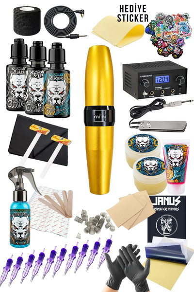 Tattoo Ava GT-PEN Mini Sarı Kablosuz Kalıcı Makyaj Seti 3.5 mm– Kalıcı Makyaj Pen Set