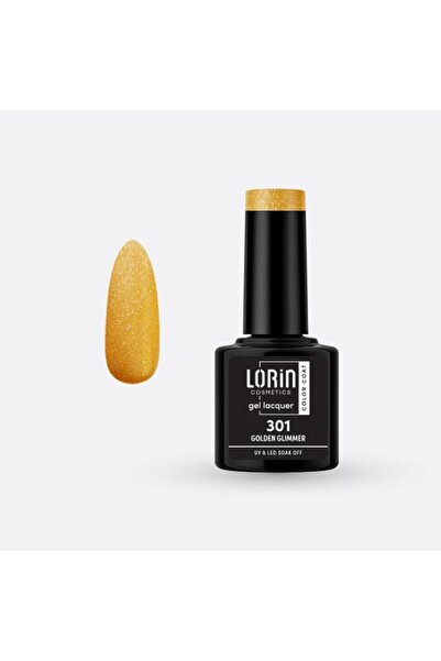 Lorin Cosmetics Lorin Ημιμόνιμο Βερνίκι Νυχιών Τζελ 8ml # 301 (Χρυσή Λάμψη)