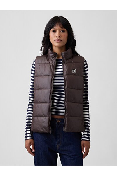 GAP Kadın Kahverengi Relaxed Puffer Şişme Yelek