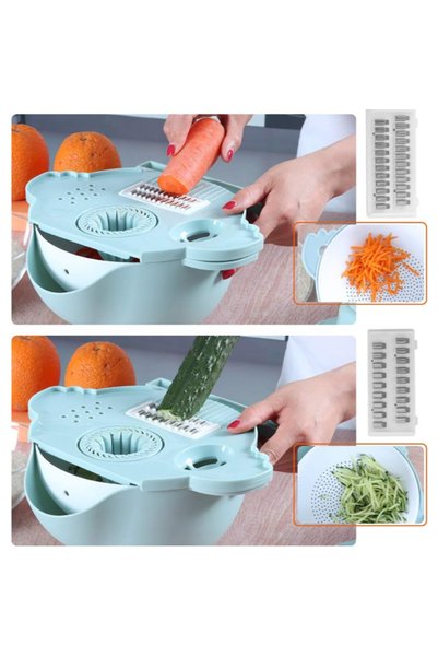 Generic Brand Multifunctional Salad Apparatus - Chopping Bowl with Strainer