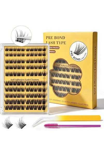 LAXDAMRE Self Adhesive Eyelashes, Cluster Lashes, رموش ذاتيه لاصقه, Lash Clus...