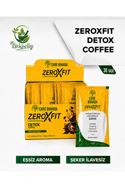 ZeroXFit Detoks Kahvesi 30 Adet - L-Karnitin ve Ginseng İçeren Tek Kullanımlık Kahve
