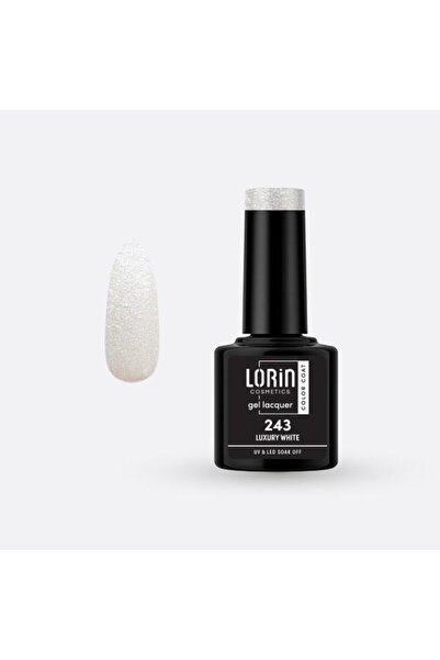 Lorin Cosmetics Lorin Ημιμόνιμο Βερνίκι Νυχιών Τζελ 8ml # 243 (Πολυτελές Λευκό)