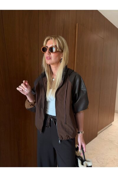 begum mayda Orijinal Model , Süet & Deri , Modal Mix , Premium Acıkahve Takım