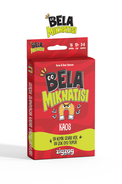 Zigzag Bela Mıknatısı | Kaos | Eğlenceli Kart Oyunu | 12+ | 3-6 Oyuncu
