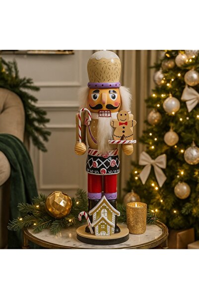 Ornament24 Figurina decorativa Craciun, spargator de nuci cu om de turta dulc...